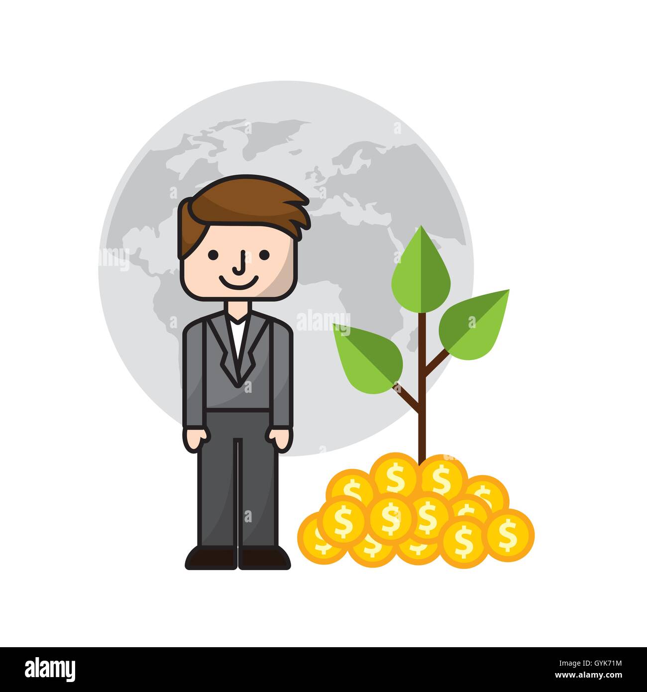 financial business flat line icons Stock Vector Image & Art - Alamy
