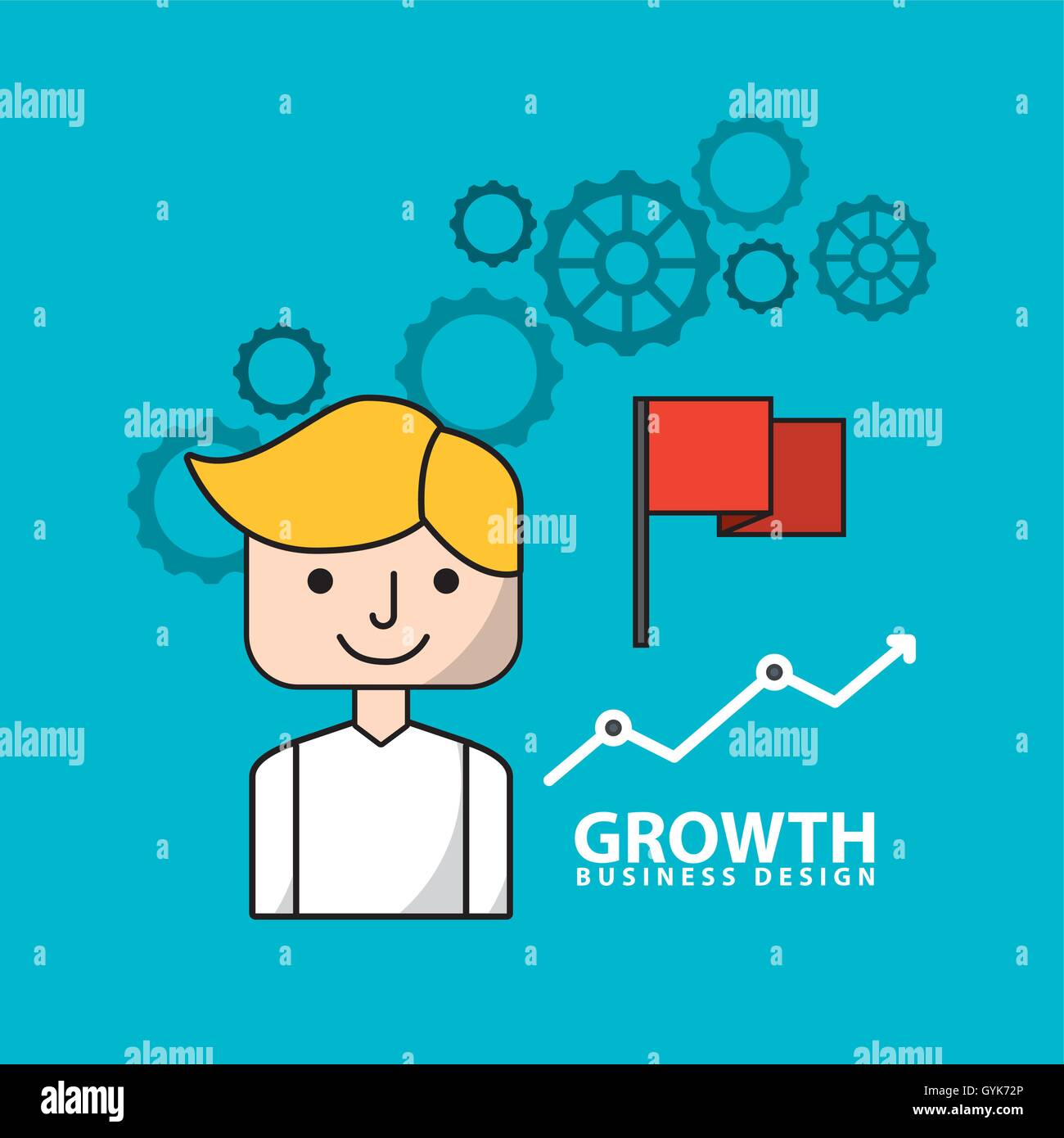 business growth flat line icons Stock Vector Image & Art - Alamy