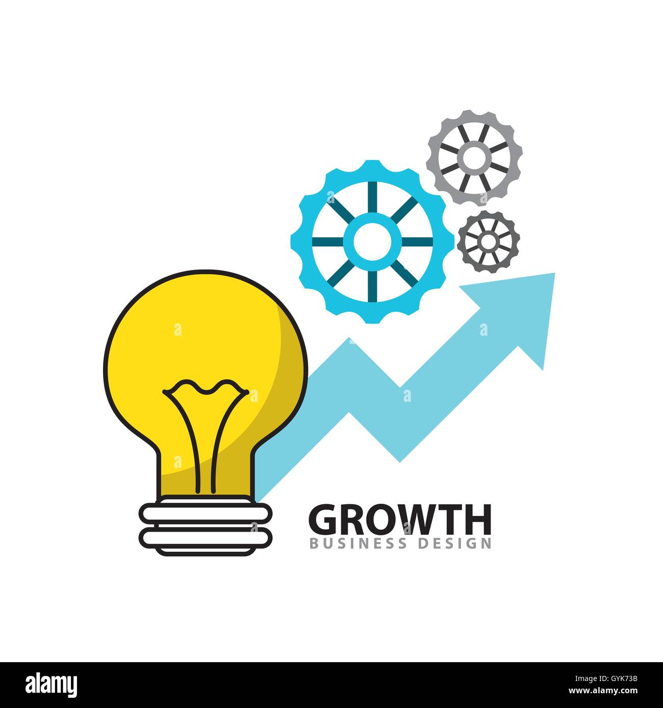 business growth flat line icons Stock Vector Image & Art - Alamy