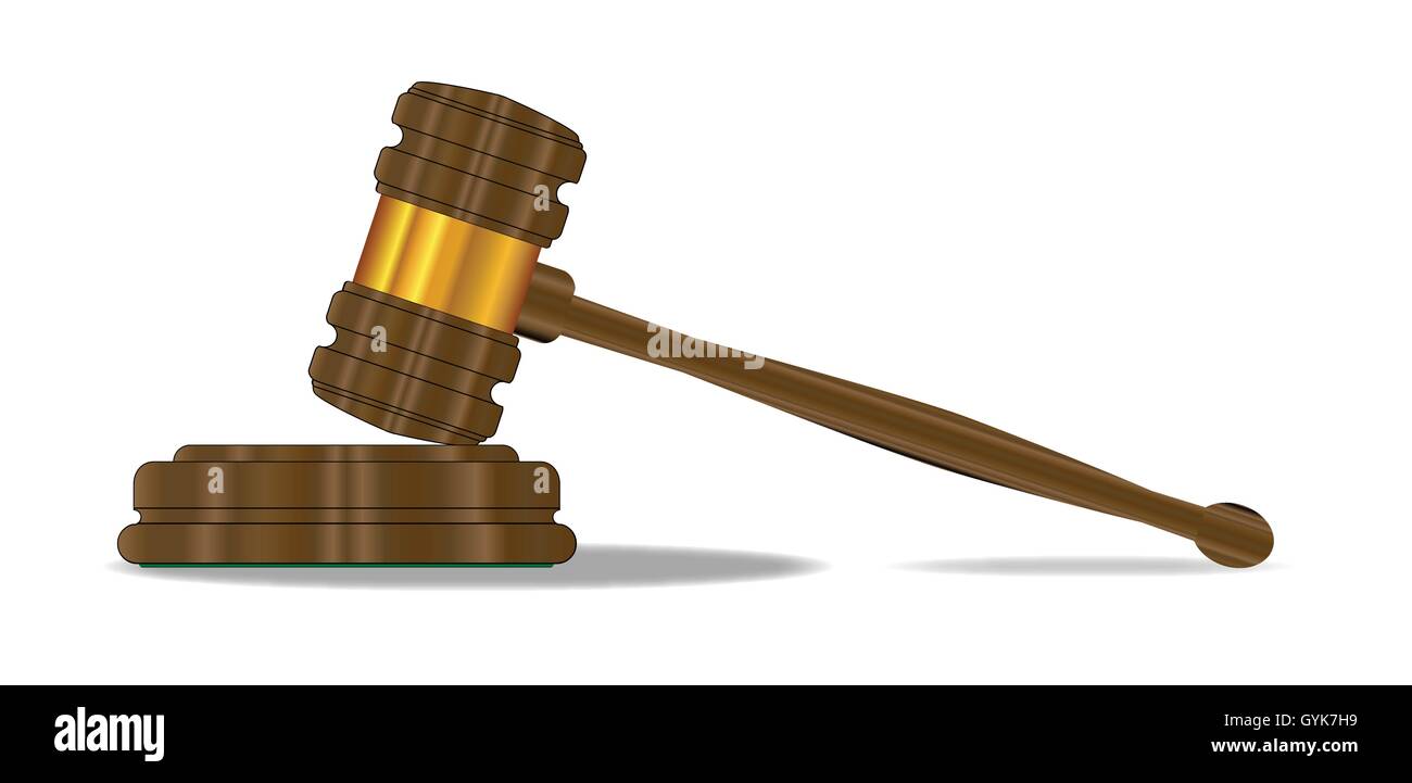 The gravel as used by judges in a court of law and auctioneers over a