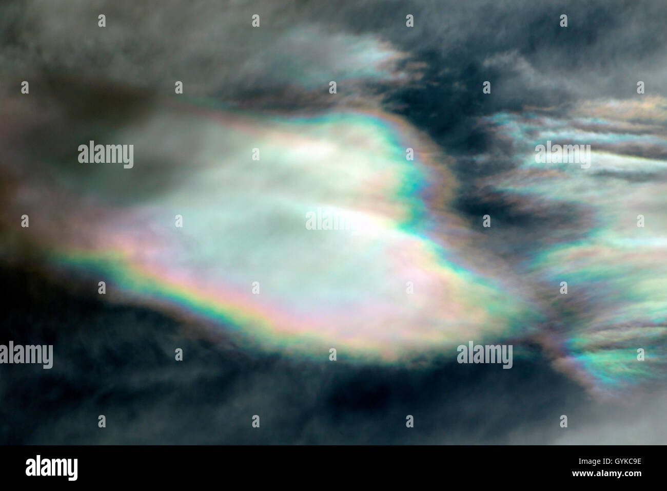 mother of pearl clouds, Norway, Nordland, Majavatnet Stock Photo