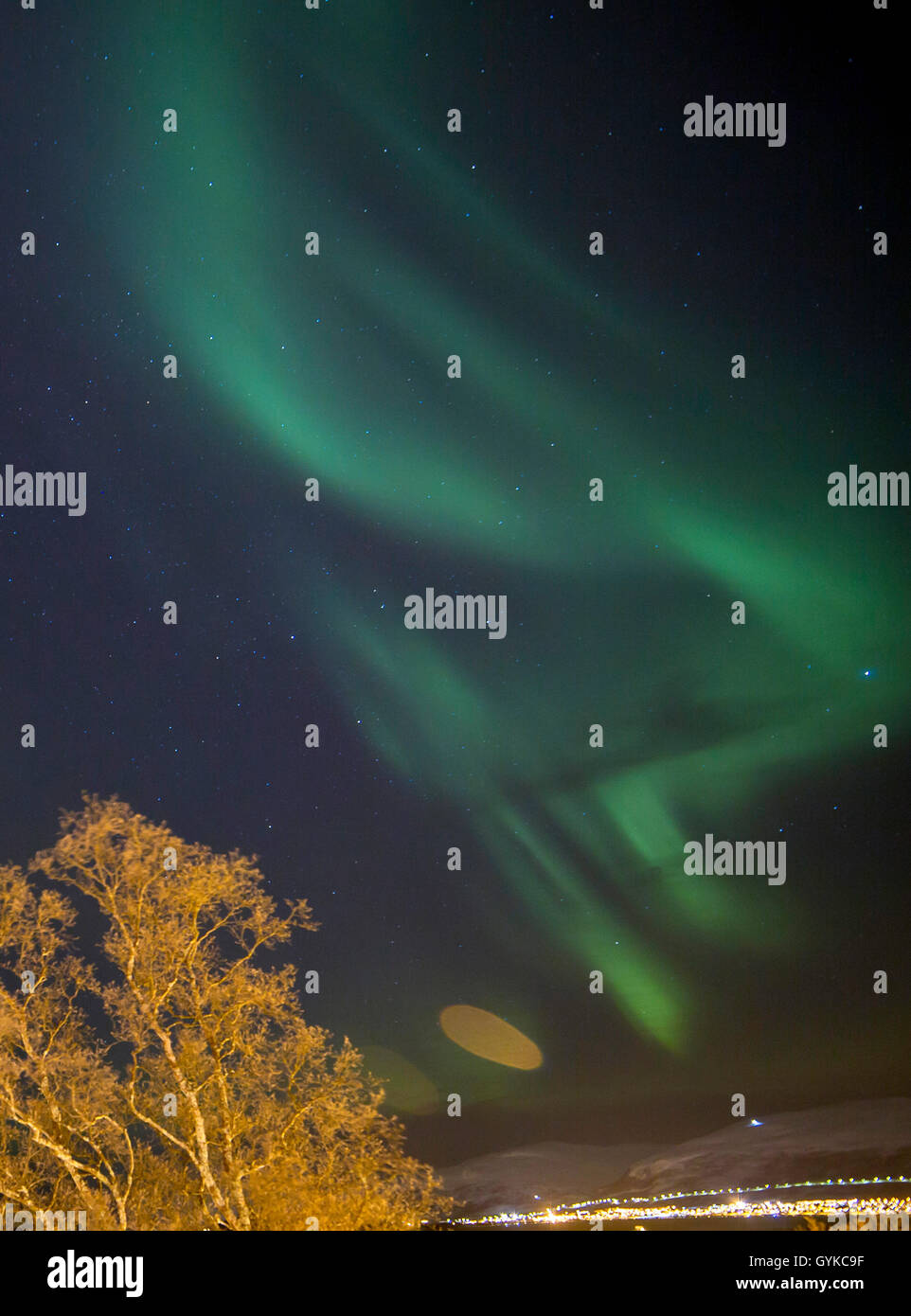 polar light, Norway, Troms, Kvaloeya, Tromsoe Stock Photo