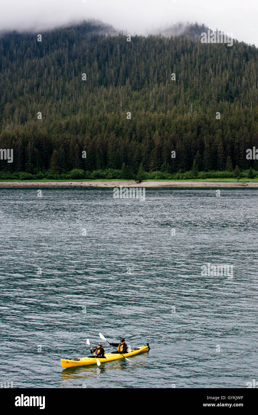 Kayaking in Icy Strait. Glacier Bay National Park adn Preserve