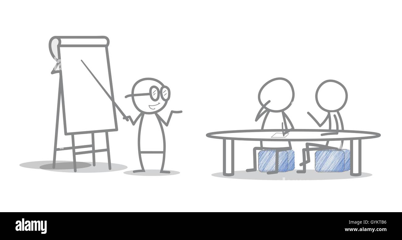 Doodle people during presentation Stock Vector Image & Art Alamy