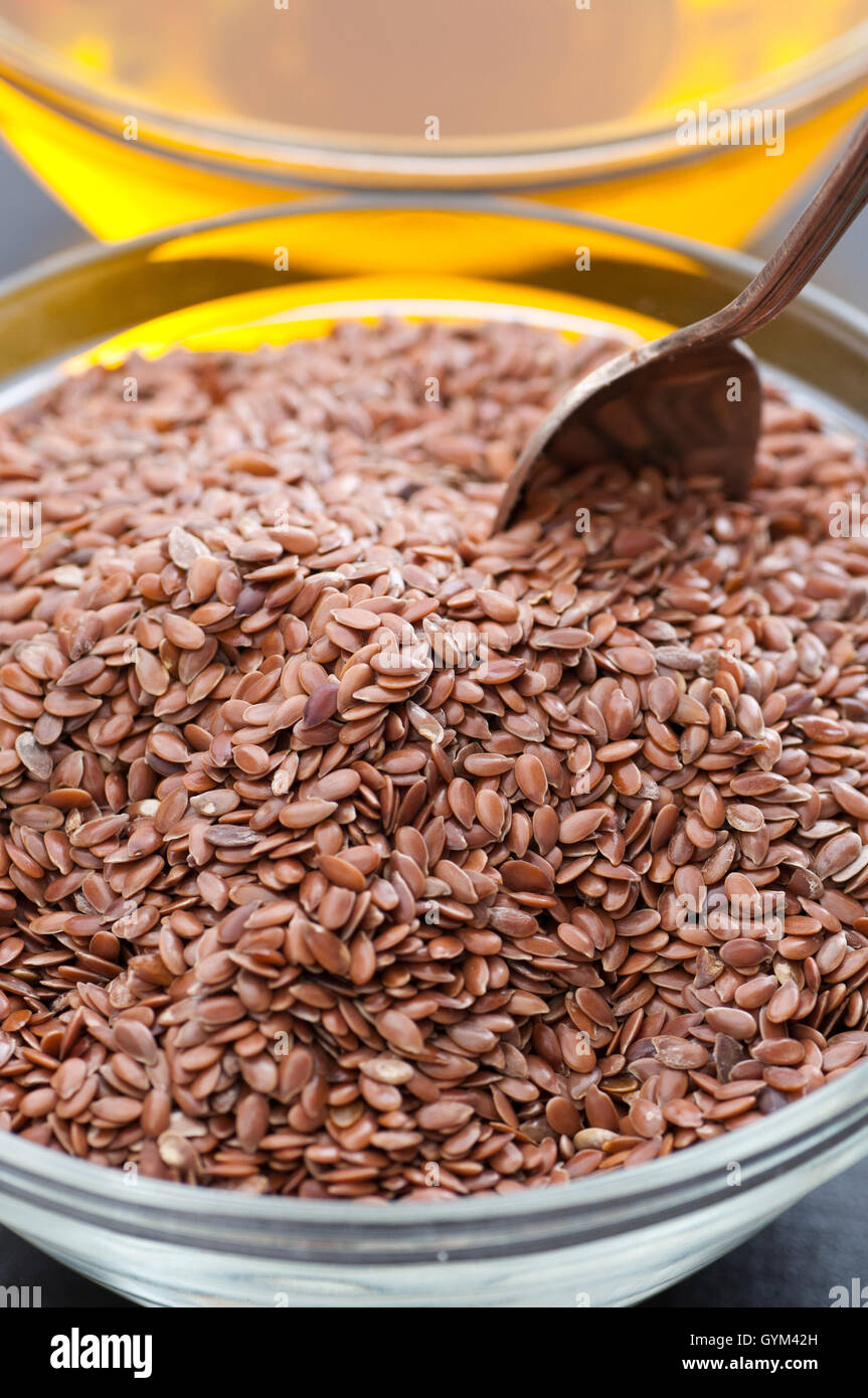 Ground Flax Seed Stock Photo Alamy