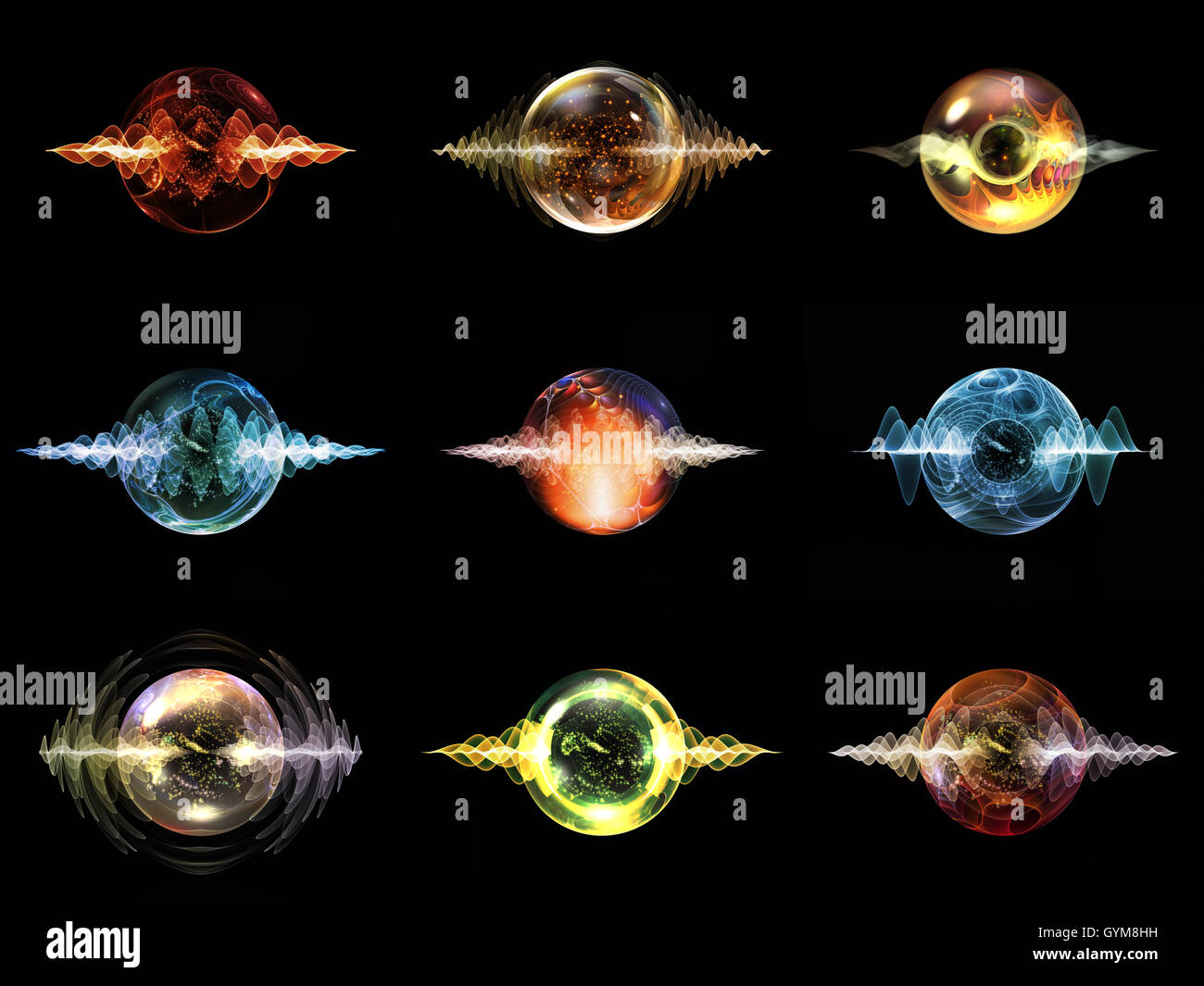 Virtual Wave Particle Stock Photo - Alamy