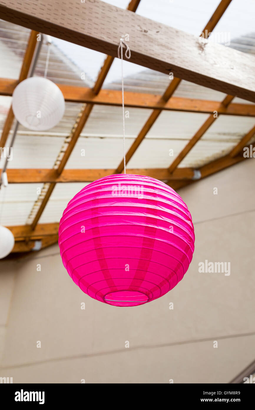 Paper Lantern Wedding Decor Stock Photo Alamy