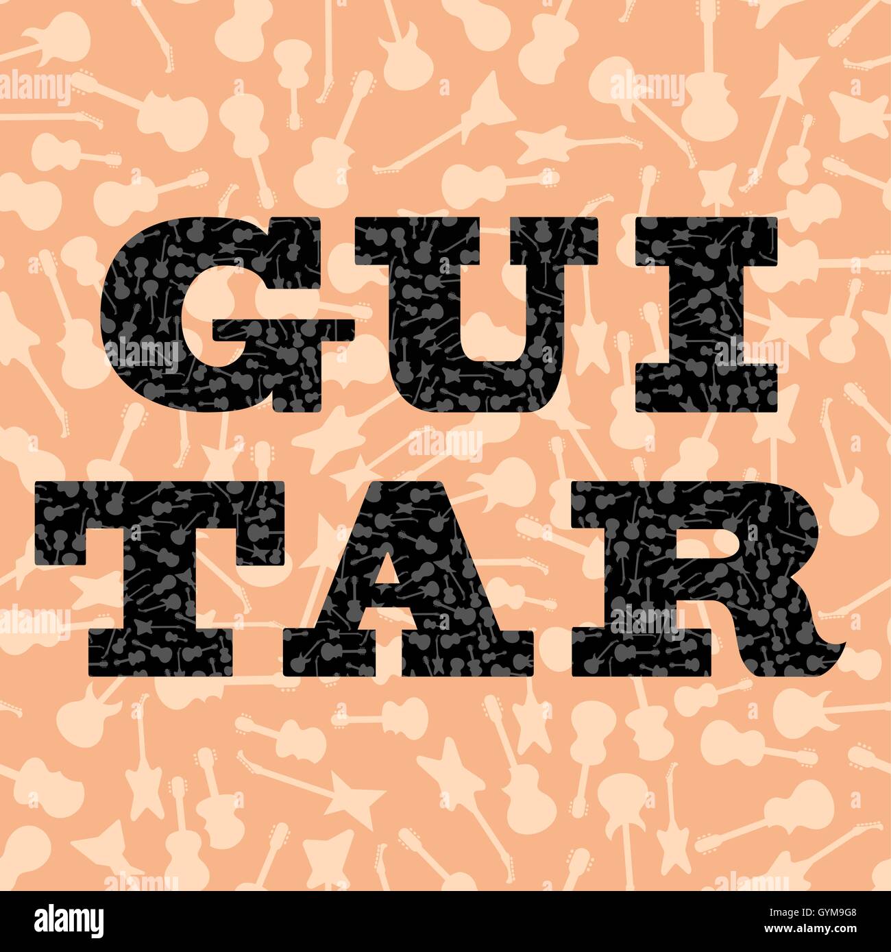 Guitar Silhouettes Seamless Pattern Stock Vector Image & Art - Alamy