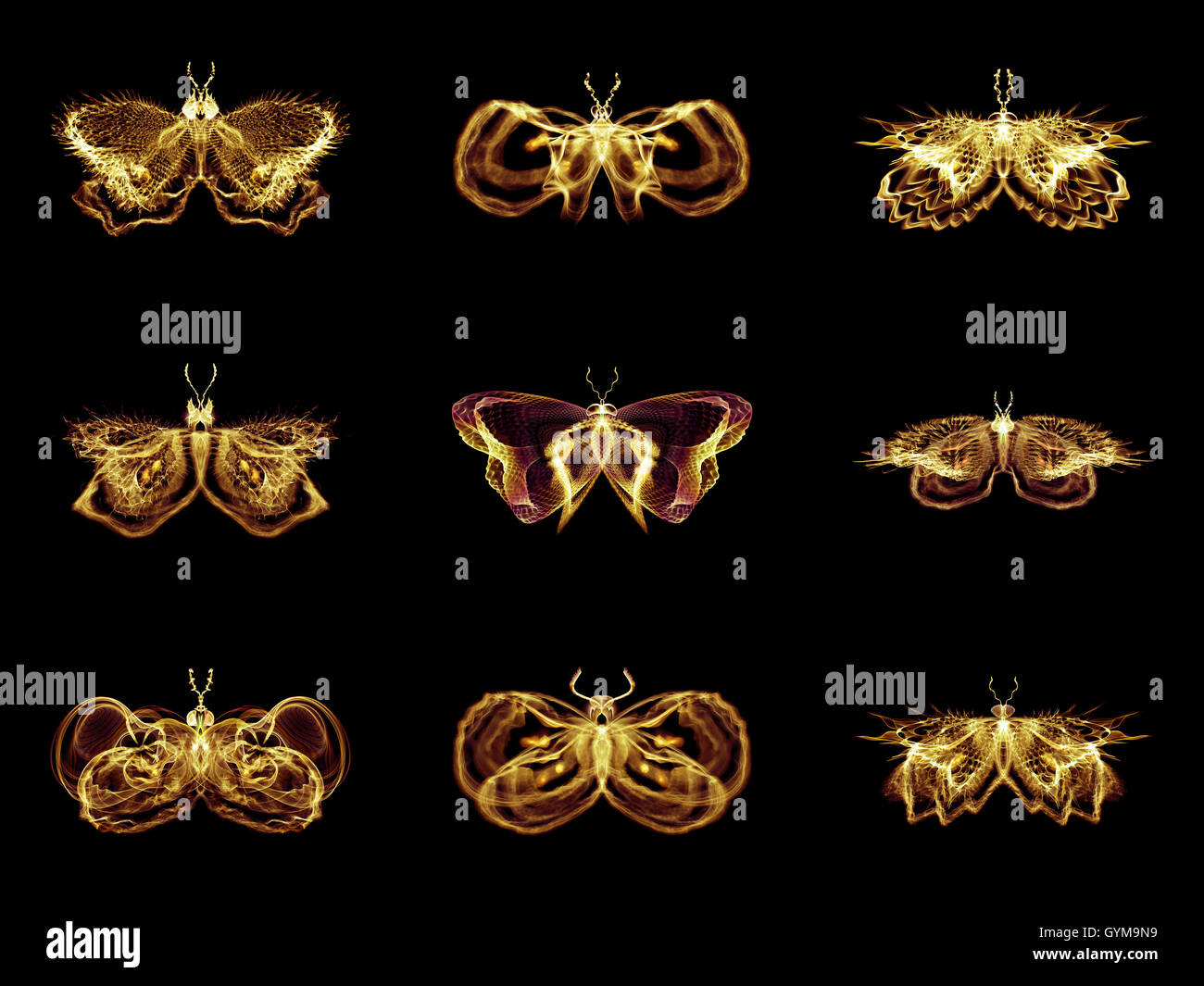 Collection of Fractal Butterflies Stock Photo - Alamy