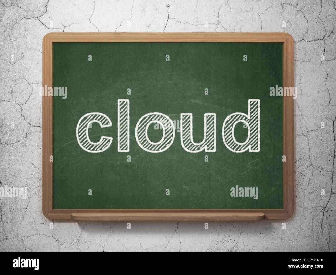 Cloud technology concept: Cloud on chalkboard background Stock Photo ...