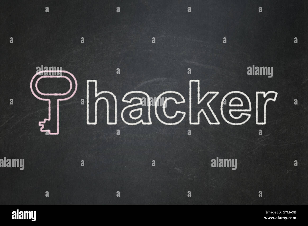 Protection concept: Key and Hacker on chalkboard background Stock Photo ...