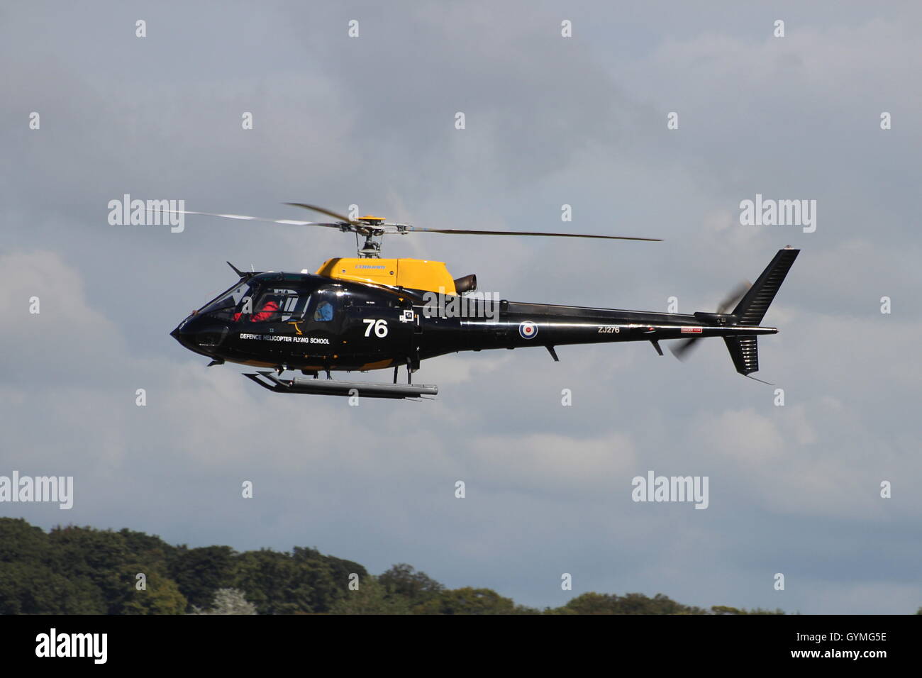 ZJ276, a Eurocopter Squirrel HT1 of the Royal Air Force, at Prestwick Airport during the Scottish International Airshow in 2016. Stock Photo