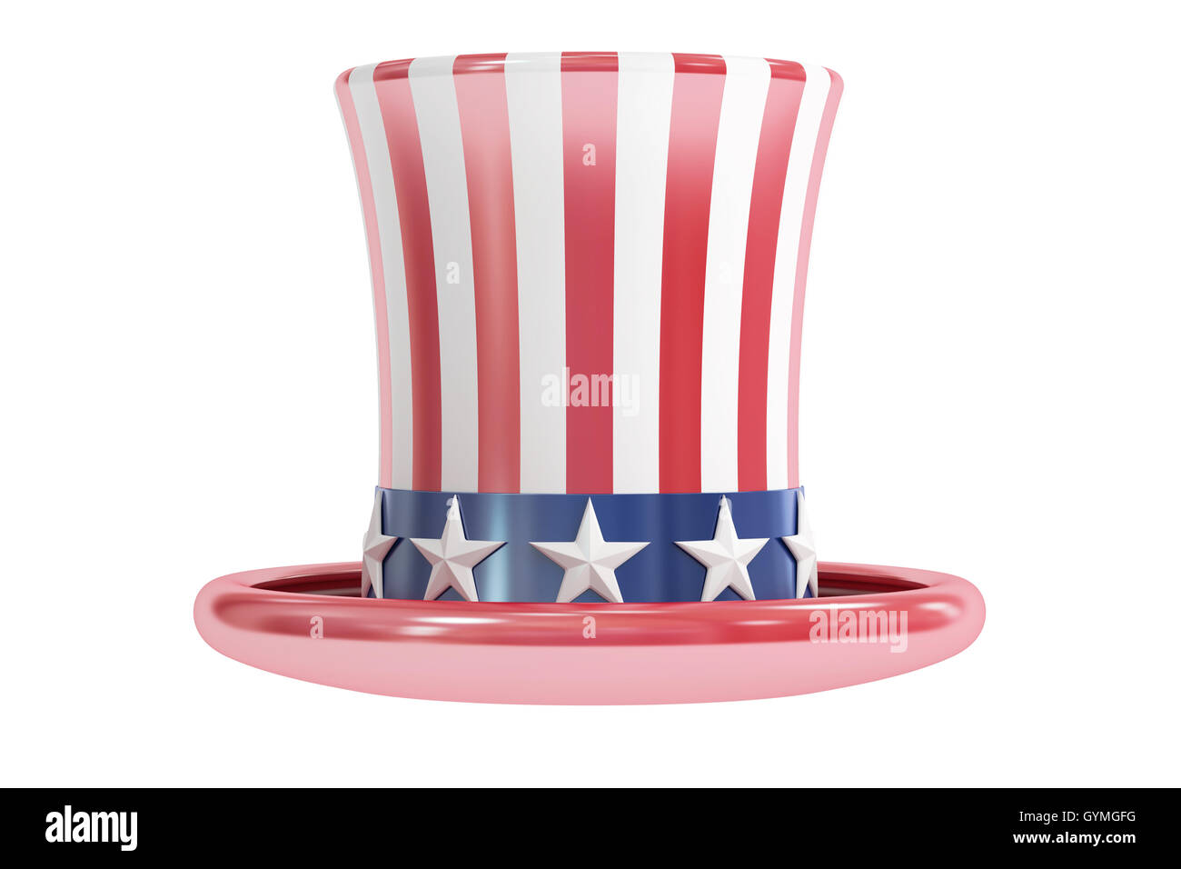 Uncle Sam hat, American Hat, 3D rendering Stock Photo