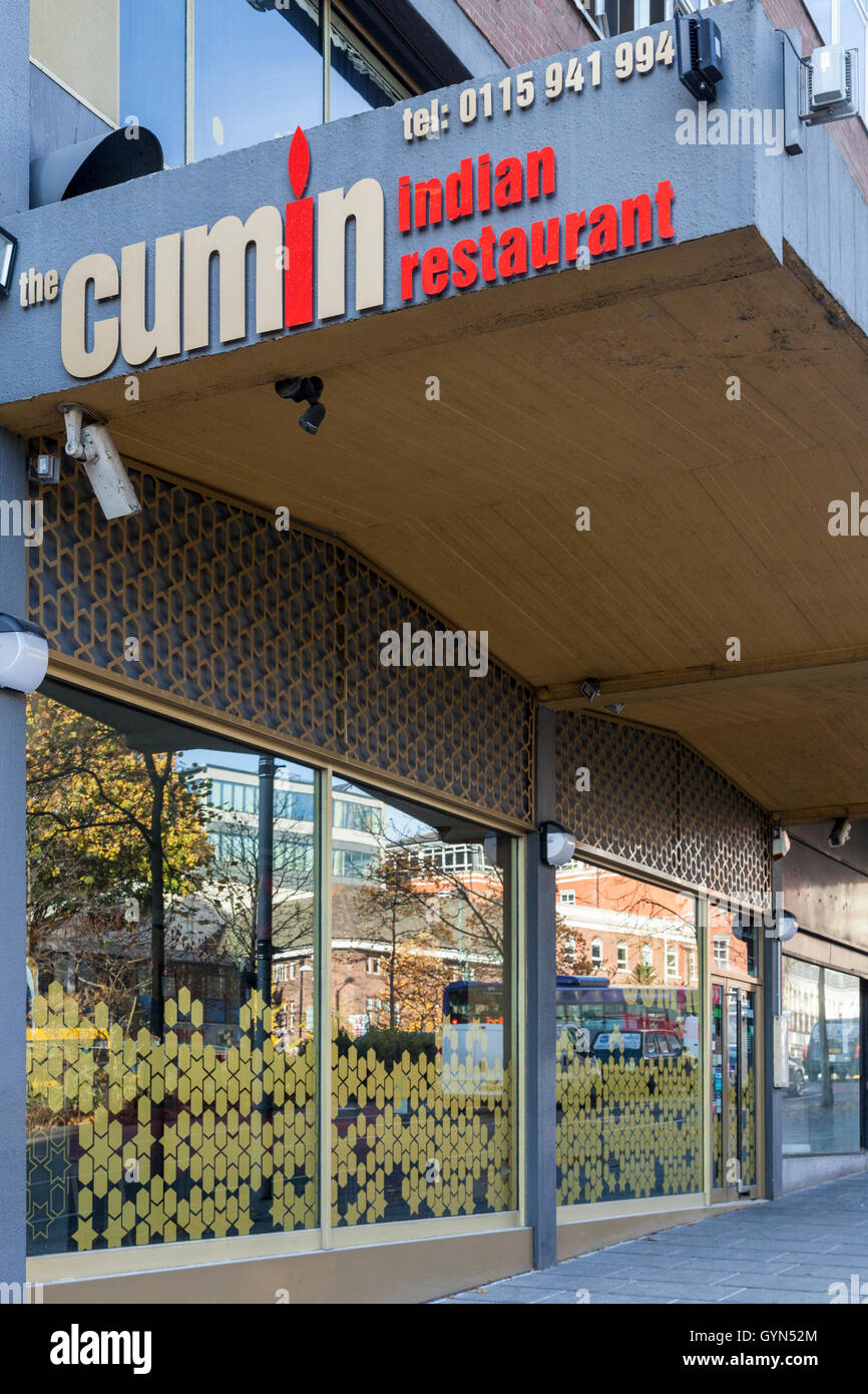 The Cumin Indian restaurant, Nottingham, England, UK Stock Photo Alamy