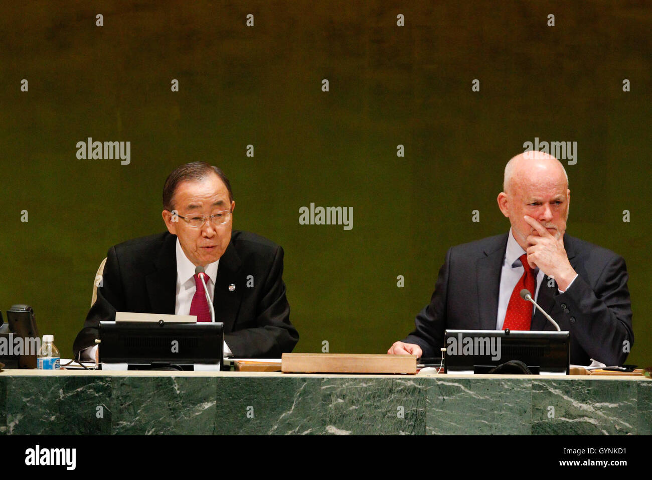 New York, USA. 19th Sep, 2016. United Nations Secretary-General Ban Ki ...