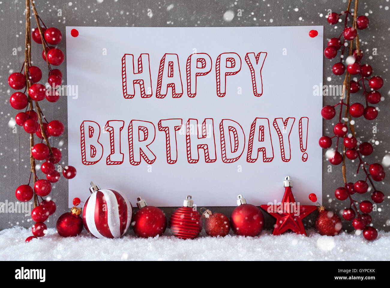 Birthday christmas holiday snow hi-res stock photography and images - Alamy