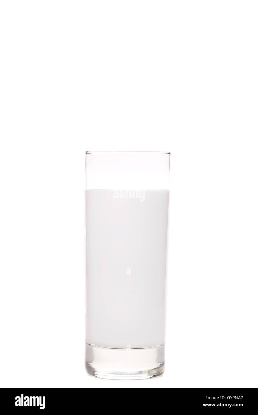 Close up of tall glass milk Stock Photo Alamy