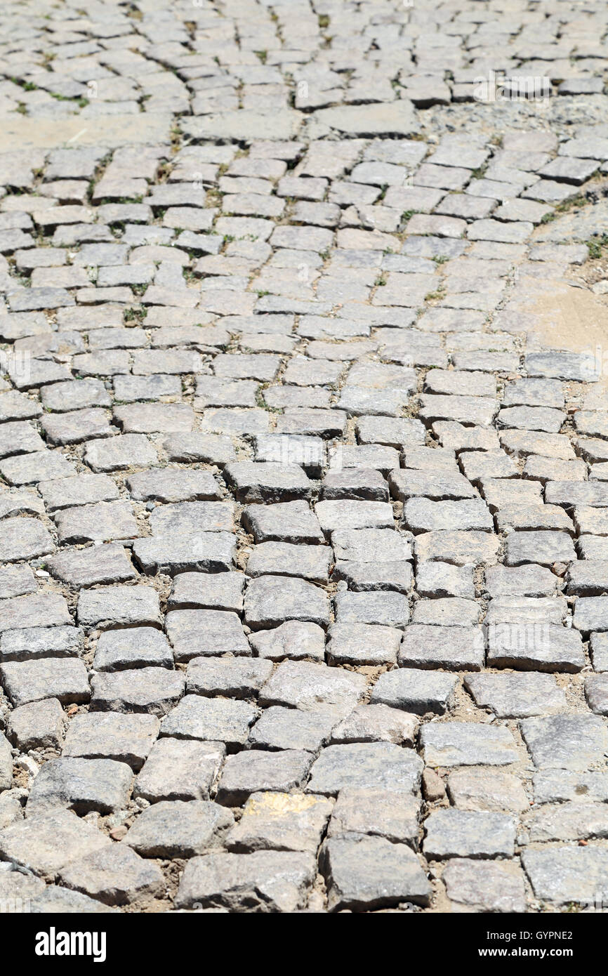 Stone road texture. Cobblestones Stock Photo - Alamy