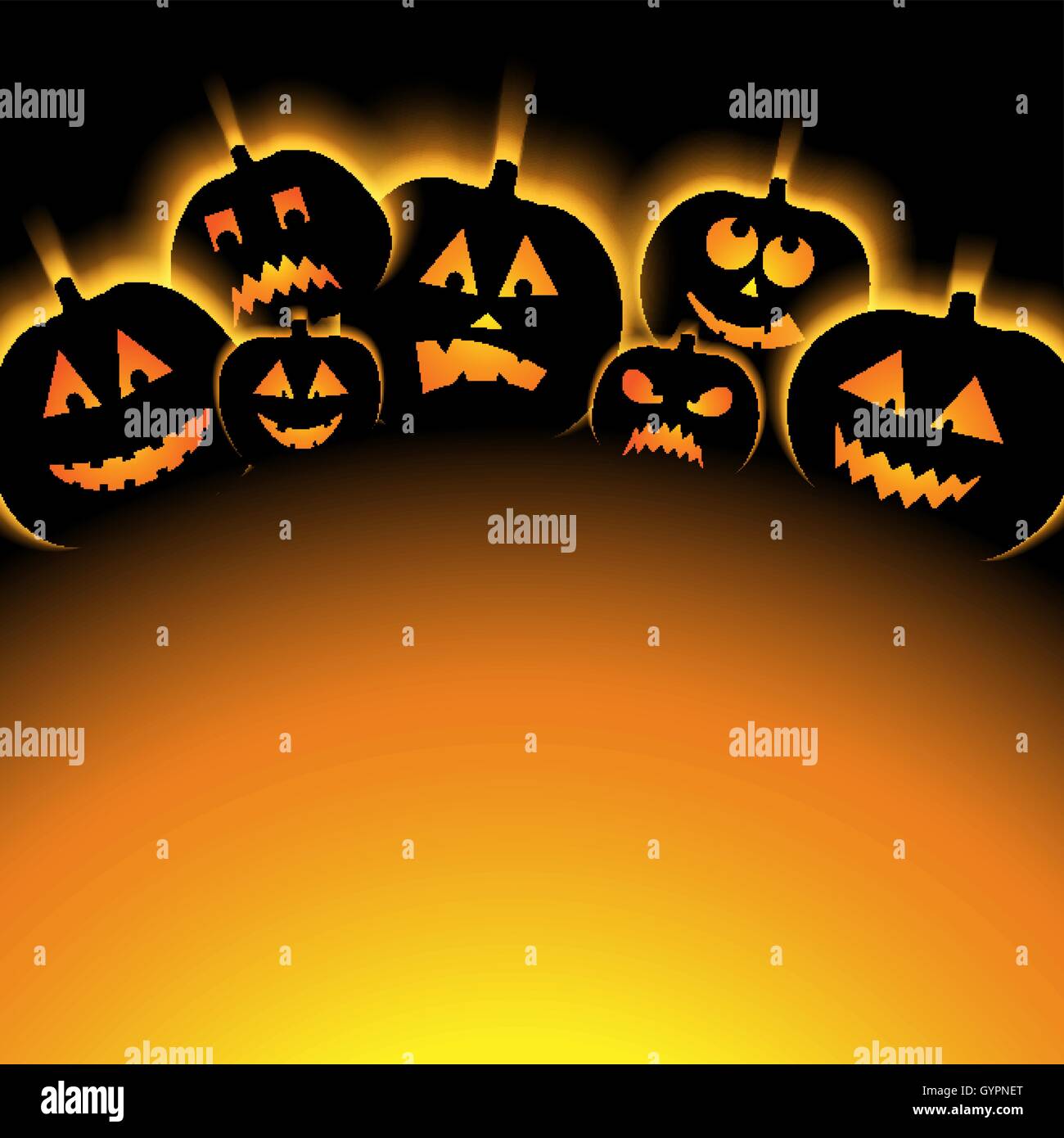 vector illustration of Halloween Background with Pumpkin Stock Vector ...