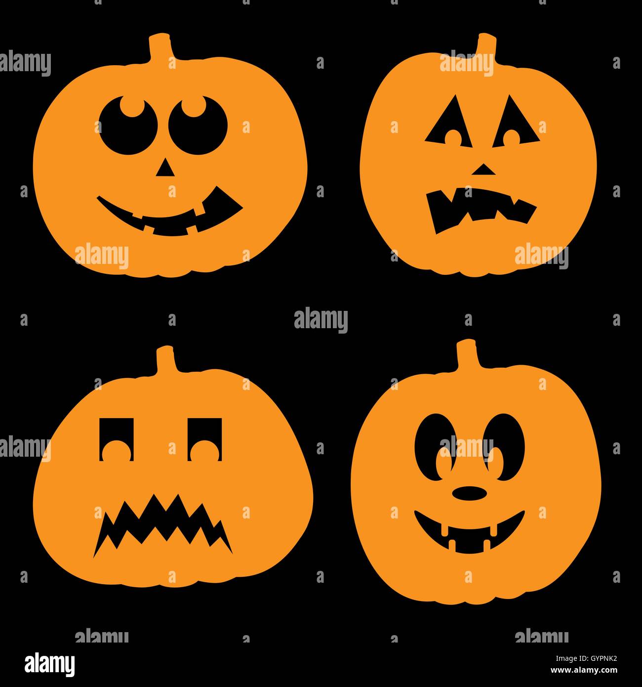 vector illustration of Halloween Background with Pumpkin Stock Vector ...