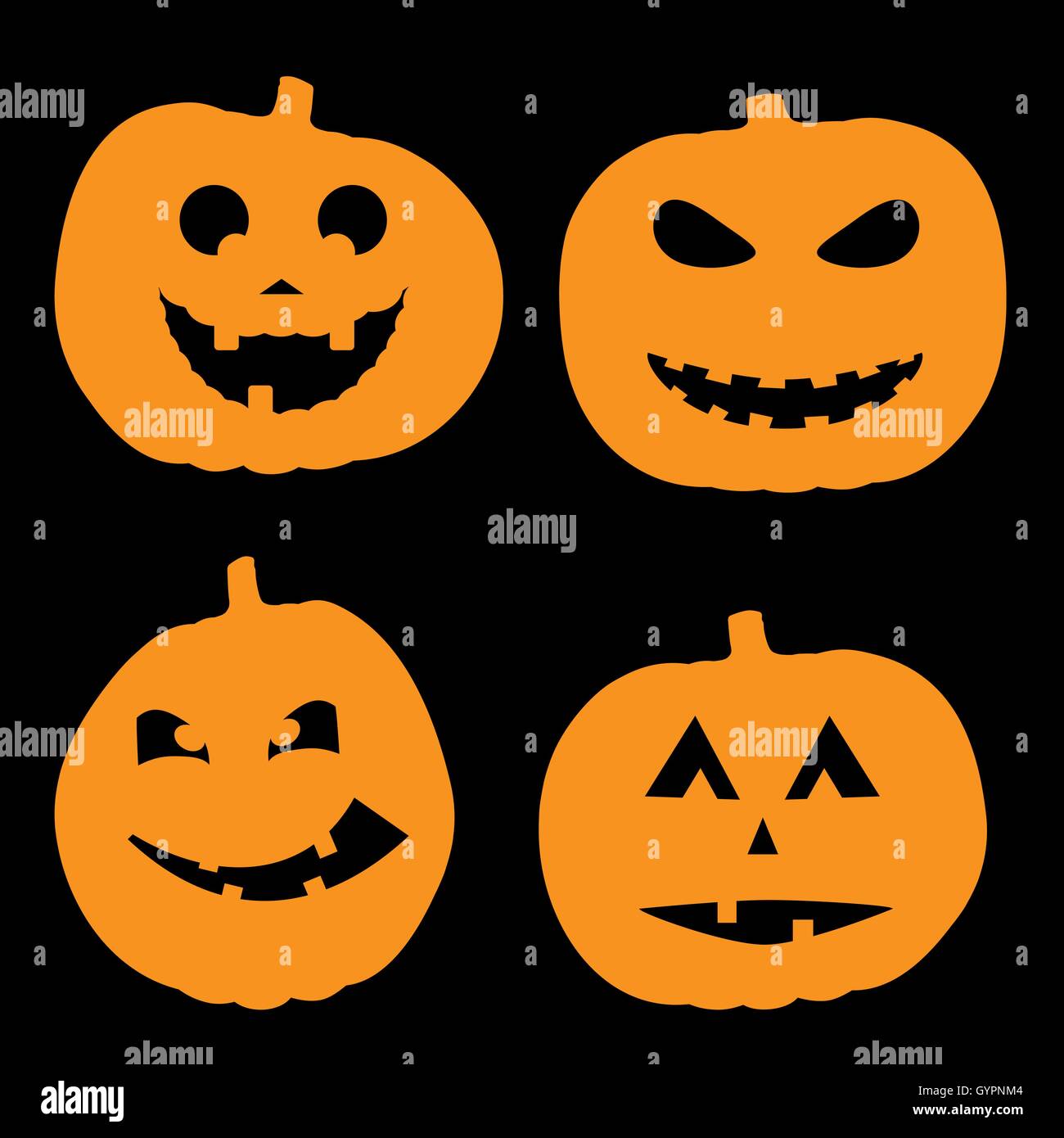 vector illustration of Halloween Background with Pumpkin Stock Vector ...