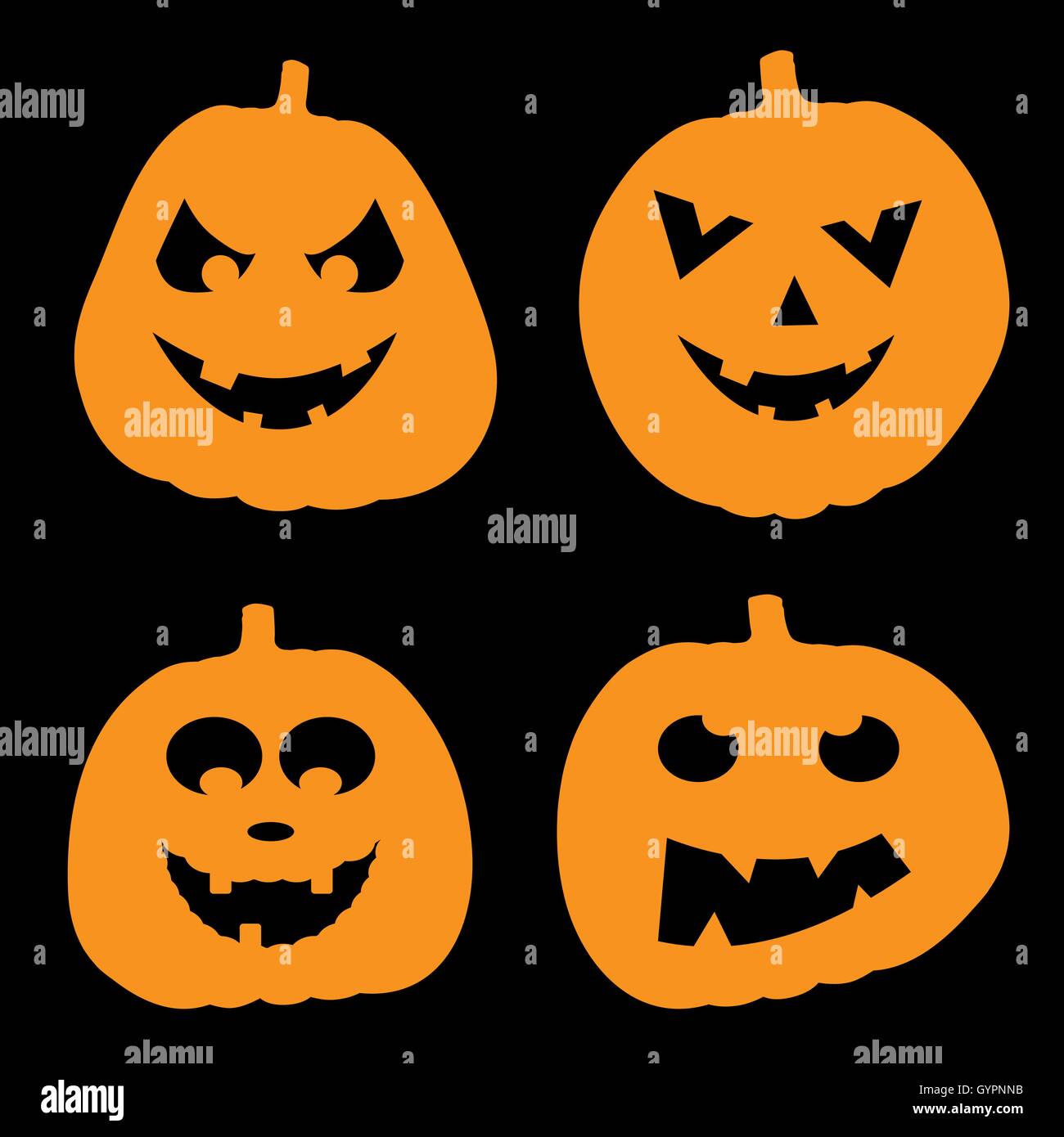 vector illustration of Halloween Background with Pumpkin Stock Vector ...