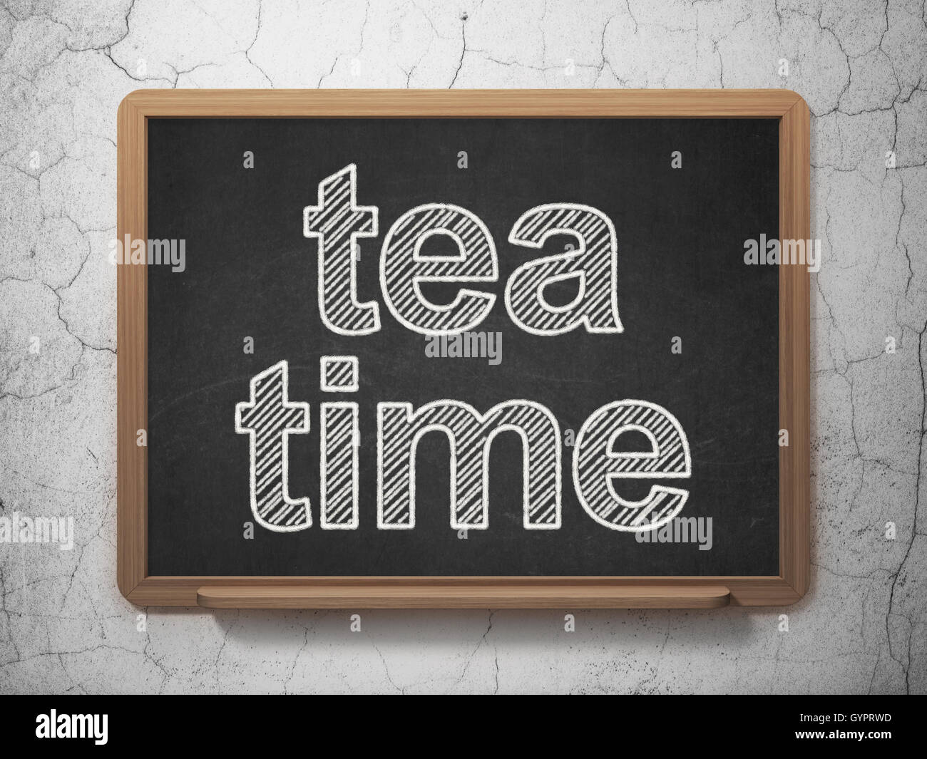 Timeline concept: Tea Time on chalkboard background Stock Photo - Alamy