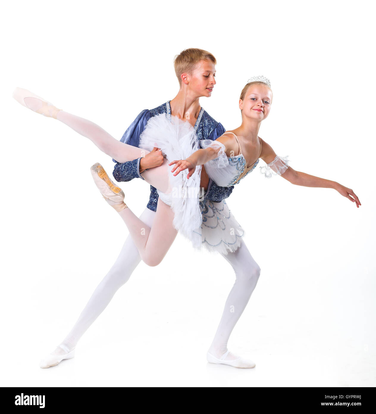 Couple of ballet dancers posing Stock Photo - Alamy