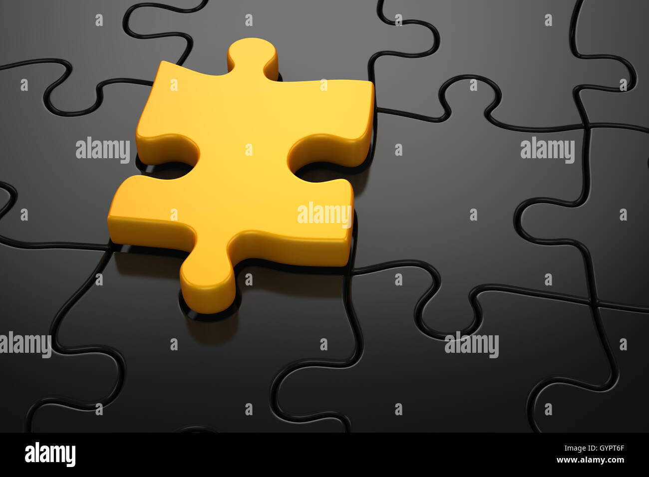 Different color puzzle piece , This is a 3d computer generated image ...