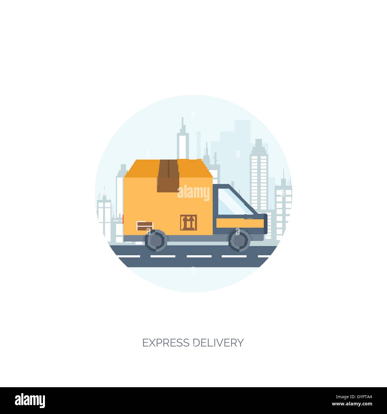 Flat vector illustration backgrounds set. International delivery