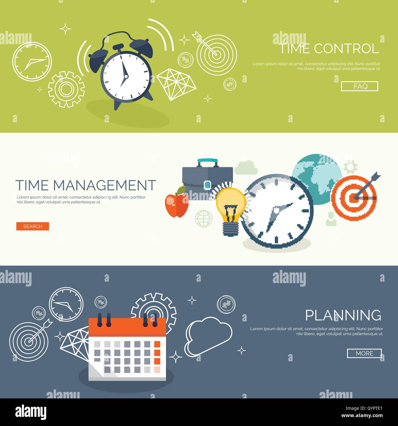 Vector illustration. Clock flat icon. World time concept. Business ...