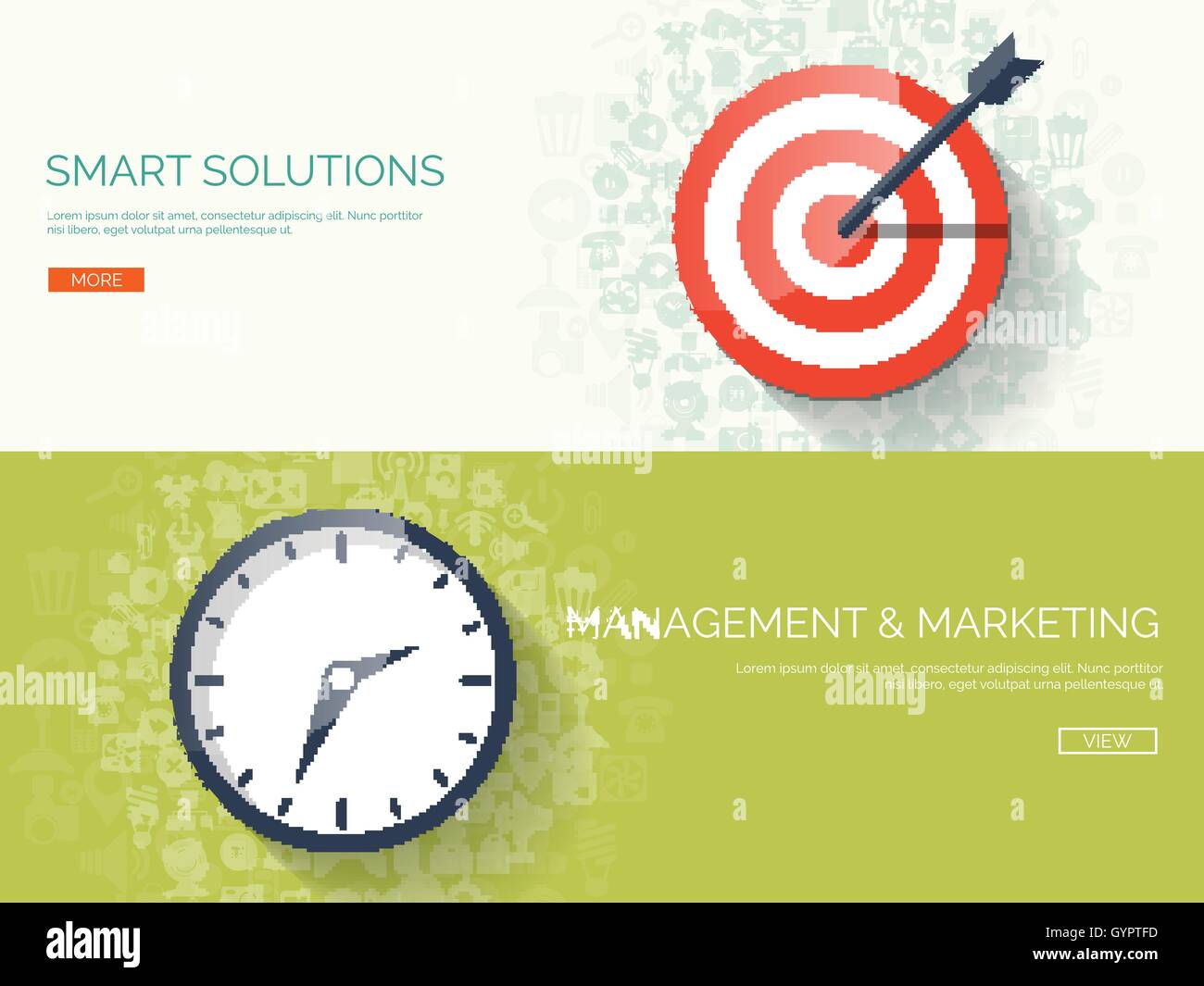 Vector illustration. Clock flat icon. World time concept. Business ...
