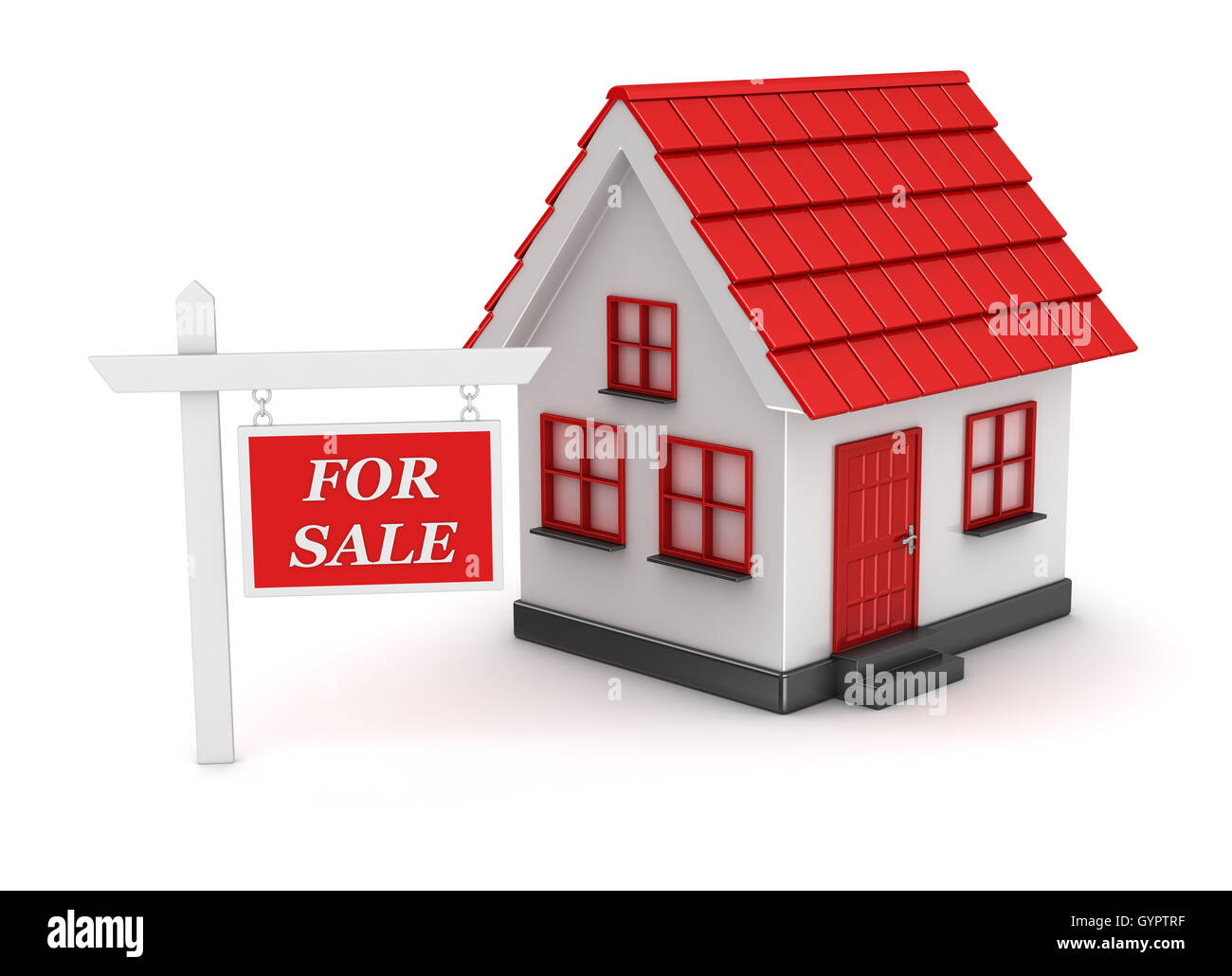 Concept of house for sale , This is a 3d computer generated image