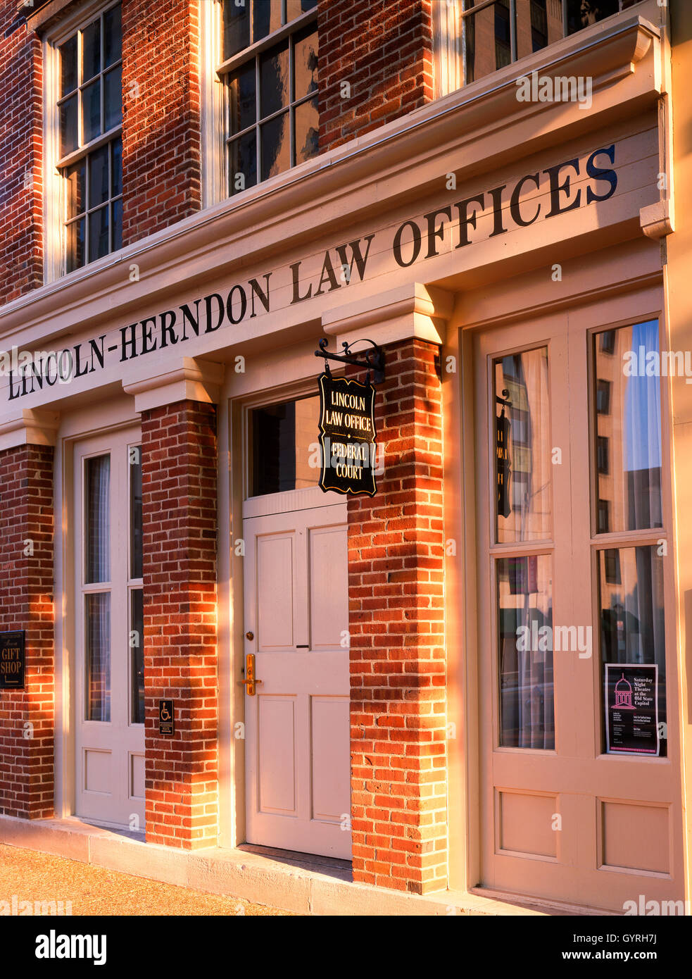 Herndon Lincoln Law Office, State Historic site,  Springfield, Illinois USA Stock Photo