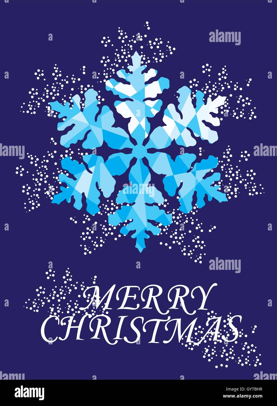 vector illustration of snowflake Christmas and New Years background ...