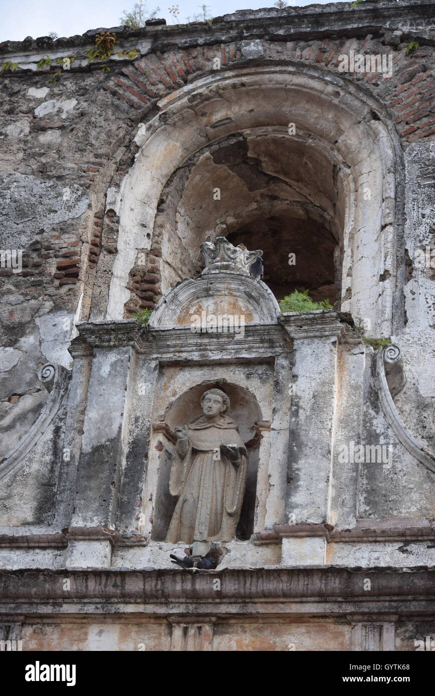 Catholic Ruins in Antigua, Guatemala Stock Photo