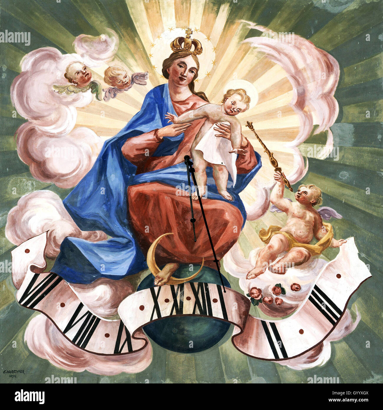 Assumption mary christ painting hi-res stock photography and images - Alamy