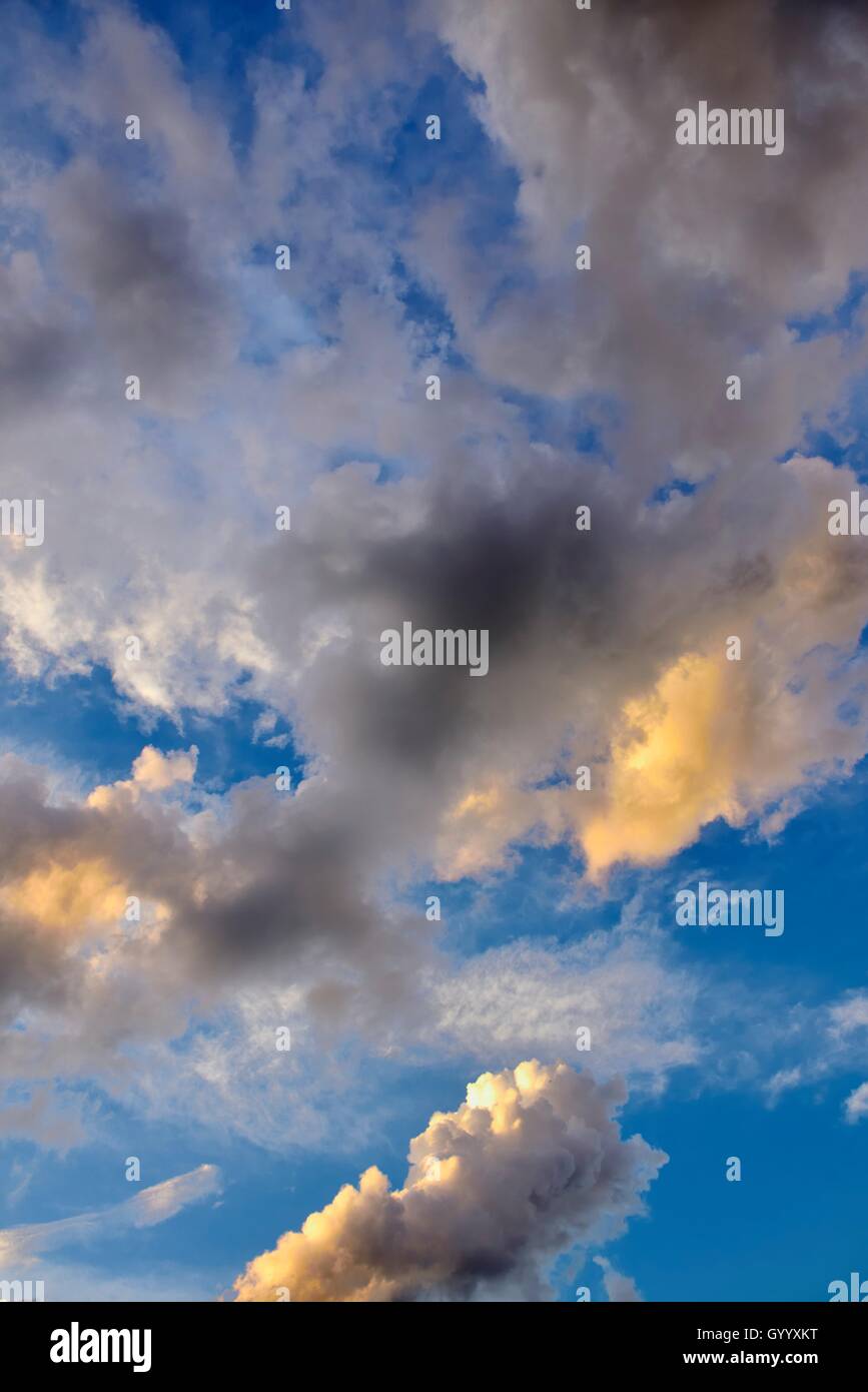 Cloud structures, evening sky, Bavaria Stock Photo