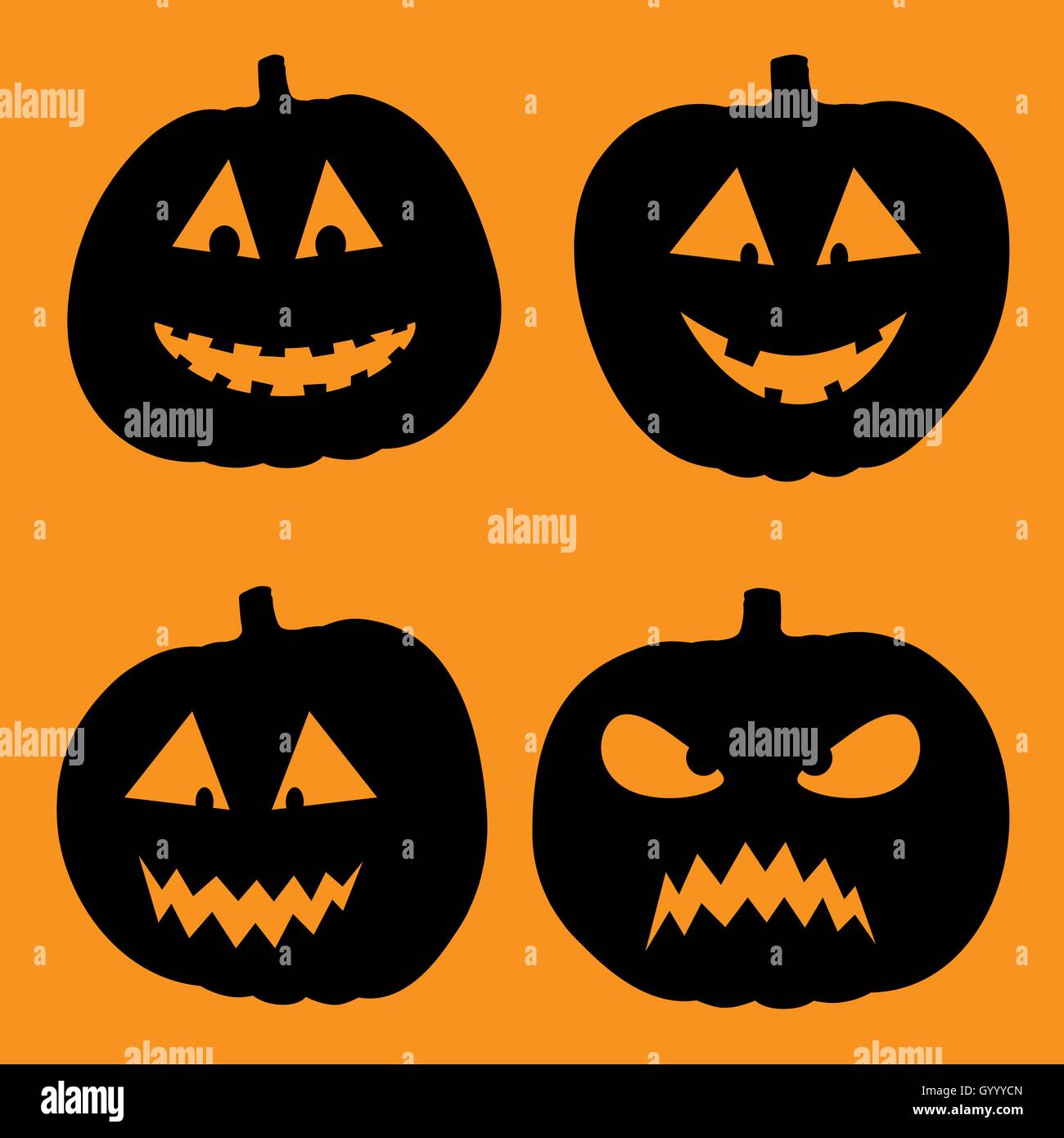 vector illustration of Halloween Background with Pumpkin Stock Vector ...