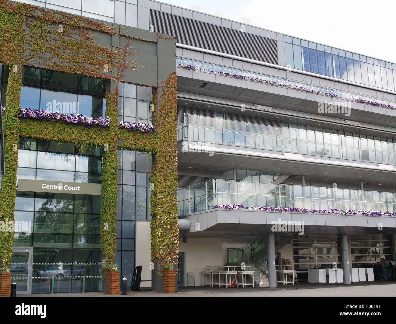Outside of Centre Court at All England Lawn Tennis and Croquet Club