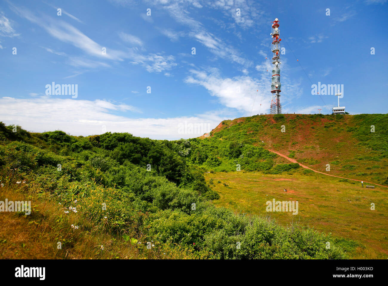 Helgoland radio tower, Germany, Schleswig-Holstein, Heligoland Stock Photo