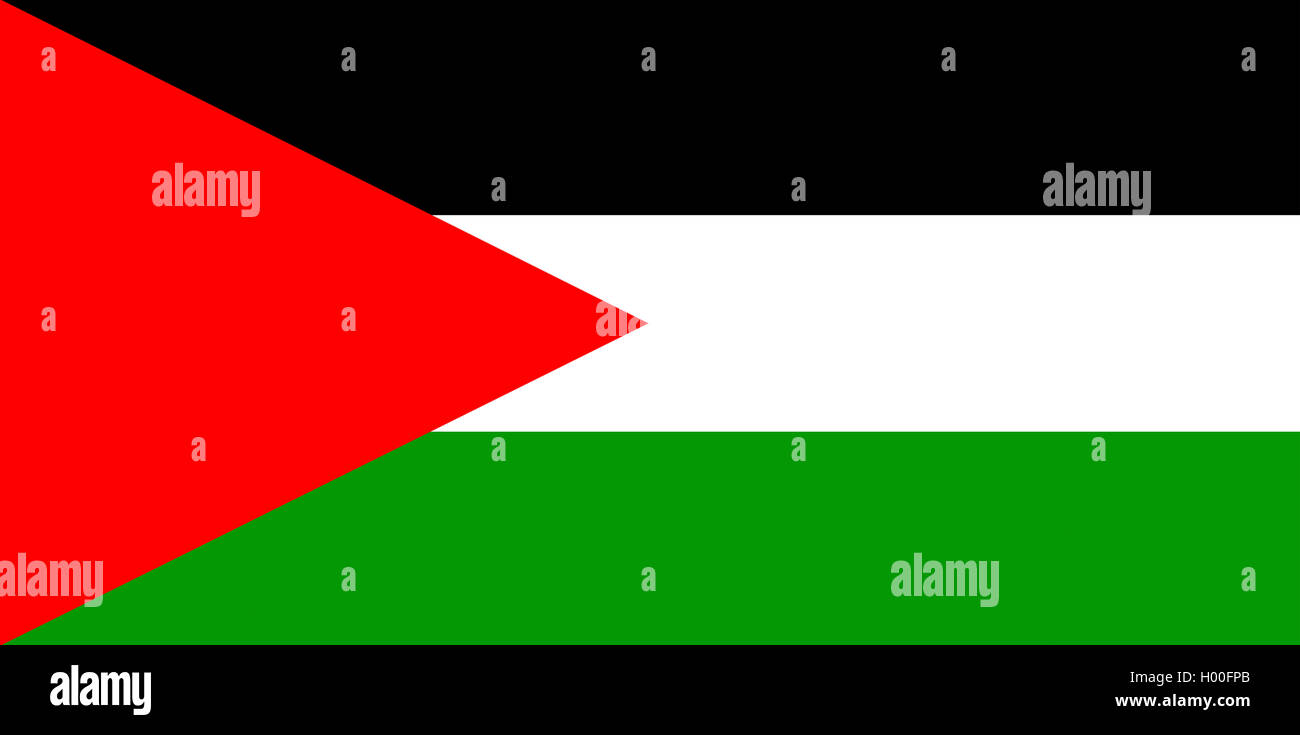 Palestinian flag, Plaestina Stock Photo