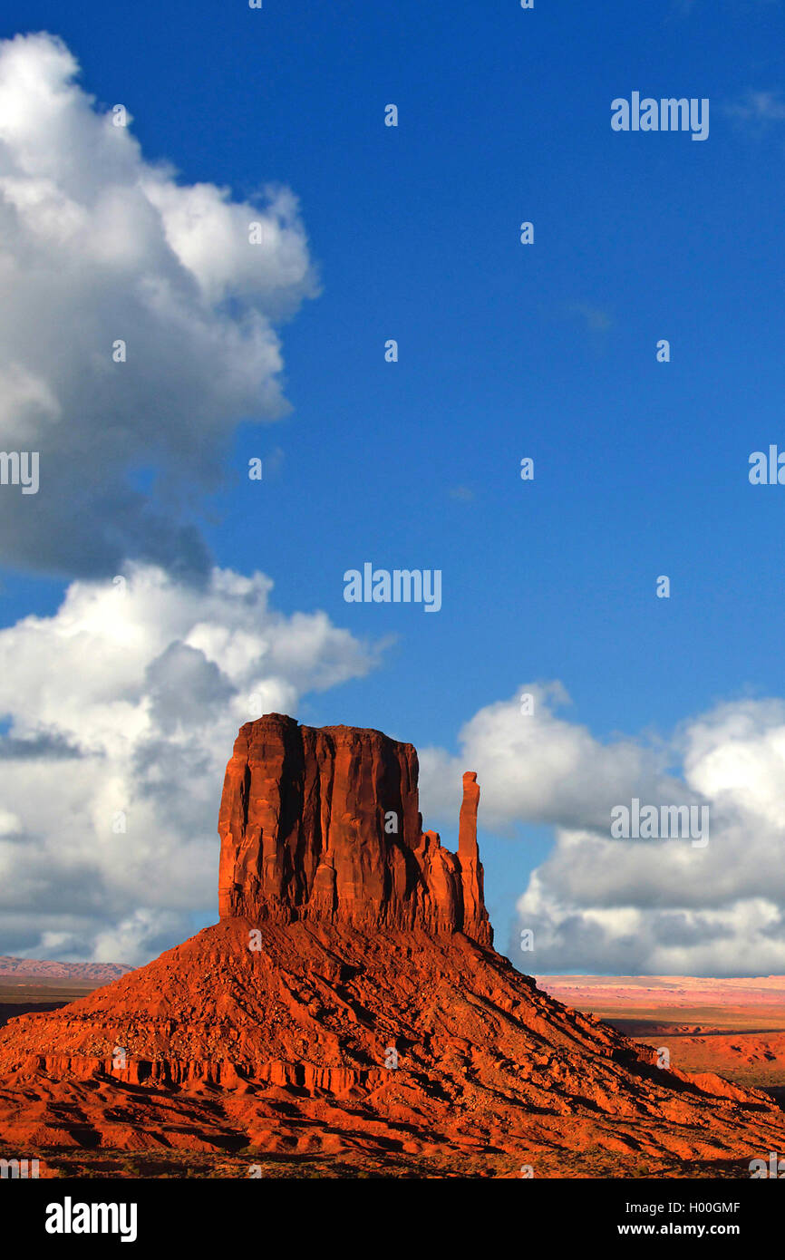 Monument Valley with the West Mitten, USA Stock Photo