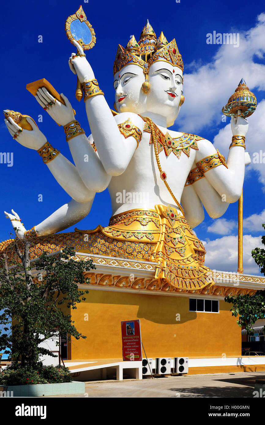 Brahma, creator god in the Trimurti of Hinduism, Thailand, Chachoengsao Stock Photo
