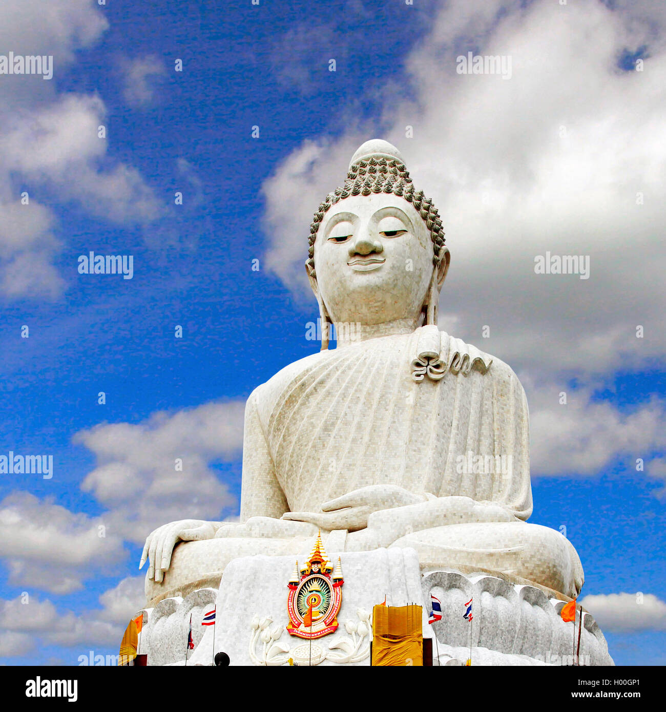 white Buddha in Phuket, Thailand, Phuket Stock Photo