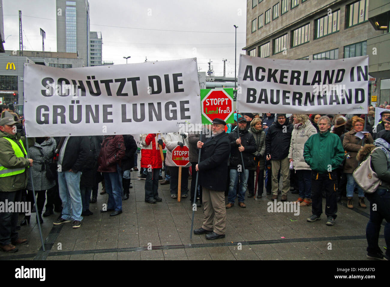 demonstration for nature in the city, Germany, North Rhine-Westphalia, Ruhr Area, Essen Stock Photo