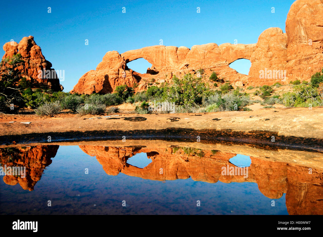 the windows at Arches National Park, USA, Utah, Arches National Park Stock Photo