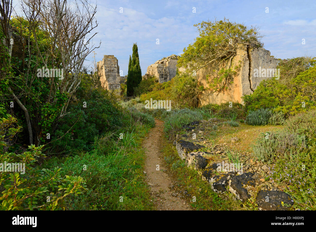 wall ruins of  Ciutadella, Spain, Balearen, Menorca, Ciutadella Stock Photo
