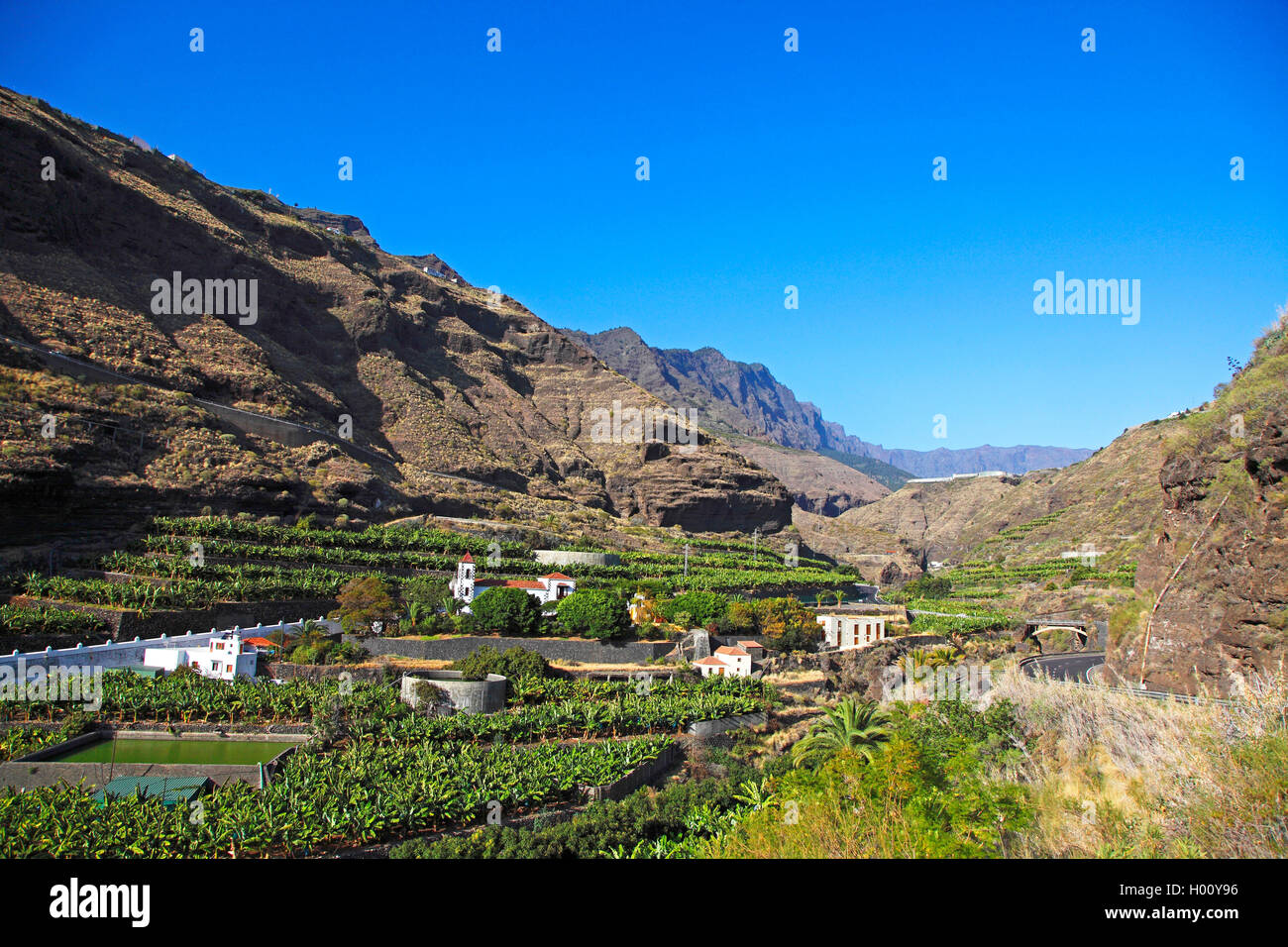 Caldera near Puerto de Tazacorte, Canary Islands, La Palma Stock Photo