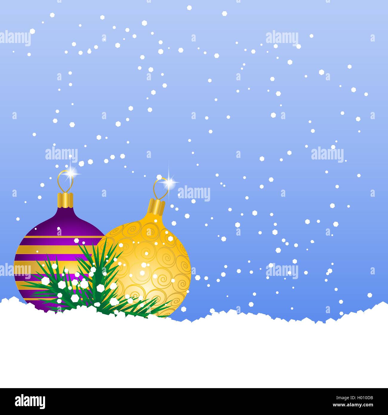 On golden christmas ball Stock Vector Images - Alamy